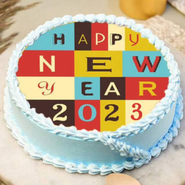 Order Party New Year Cake Online, Price Rs.895 | FlowerAura-thanhphatduhoc.com.vn